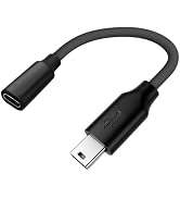 Tedubax USB-C to Mini USB Adapter for TI 84 Plus CE/C Silver Edition, Braided Data Cable for Texa...