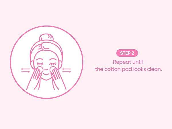 repeat until cotton pad looks clean