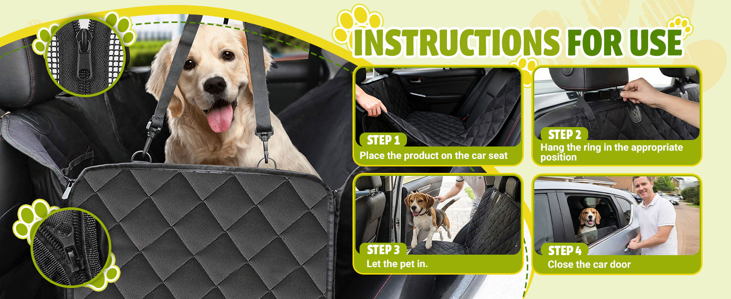 back seat dog cover for car back seat dog hammock pet hammock for car backseat dog car sea
