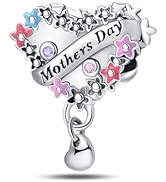 LIGHTDOG Mother's Day Charm fits Pandora Charm Bracelet Women 925 Sterling Silver Beads Charms MO...