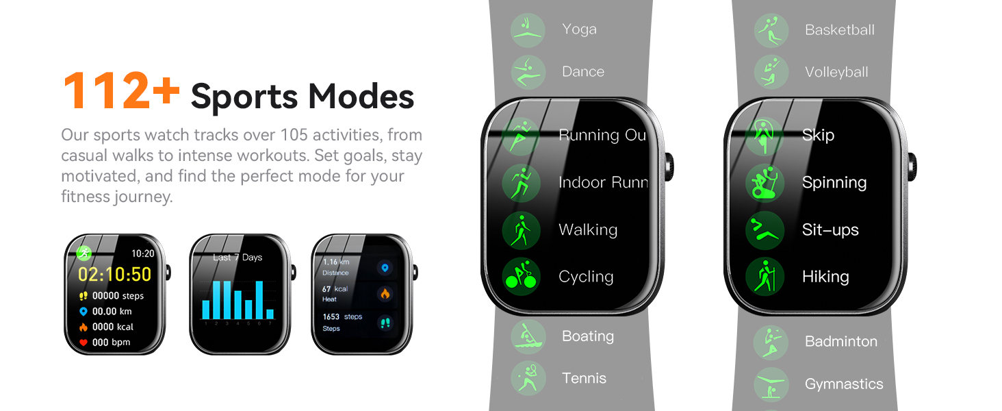 smart watch with 110 sports mode