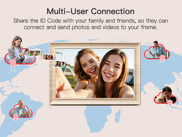 frameo digital frame wifi picture photo video share moment from phone