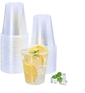 Jaluxing 500 Count 7 oz Crystal Clear Disposable Plastic Cups Bulk PP Cups for Parties, Water, Wi...