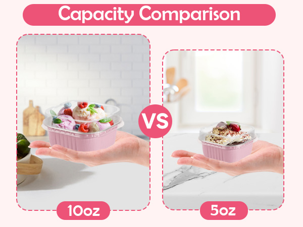 10oz Mini Disposable Cake Pans with Lids