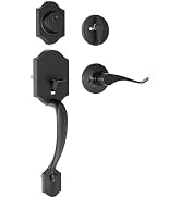 RAFECIEE Front Door Handle with Deadbolt Exterior Entry Door Handleset with Lever, Reversible for...