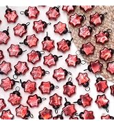 25 Red Star Christmas Ornaments- Vintage Christmas Decorations- Red Star Christmas Tree Ornaments...