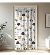 CHGCRAFT Cute Puppy Door Curtain Dog's Paw Doorway Curtain Room Divider Curtains Folding Doors Cu...