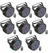 U`King LED Par Lights DJ Stage Light RGB 36 LED with Sound Activated Remote Control DJ Uplighting...