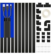 Cable Hider, 157in Delamu Cord Hider Wall for Wall Mounted TV, Wire Hider Kit, Paintable Cable Co...