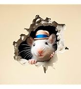 3D Mouse Hole, Mouse Decal, Cracked Wall, Decal, Wall Sticker, Removable Wall Decor, Skirting Boa...