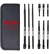 AMM 9-Piece Impact Grade Socket Adapter Set,1/4", 3/8", and 1/2" Drive | 3", 6", and 12" Socket D...