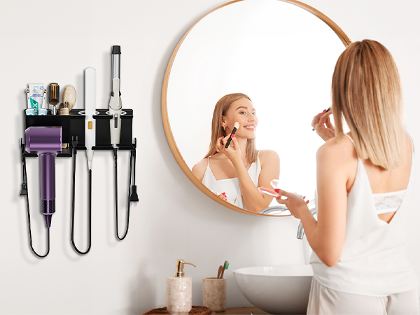 curling iron holder wall mount