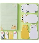 Hommie Cat Sticky Notes Set, Sticky Note Pads 300 Sheets, Cute Animal Sticky Notes Pads for Cat L...