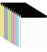 12pcs Legal Pads 8.5 x 11,Notepads 8.5 x 11 Inch, 30 Sheets/Pack, Colored Note Pad Clear Print Wr...
