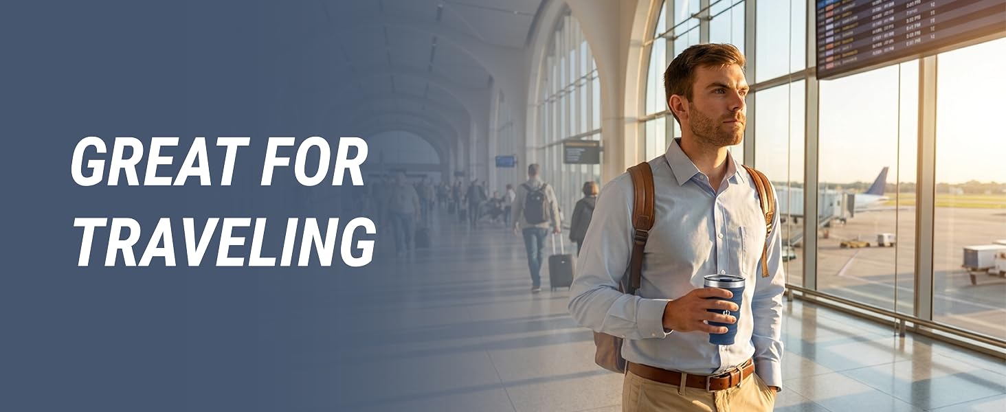 Reusable collapsible tumbler for airport travel and everyday carry