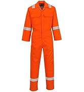 Portwest UBIZ5ORRXXL Regular Fit Bizweld Iona Coverall, XX-Large, Orange