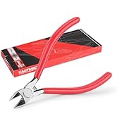HAUTMEC 6" Flush Cutters Ultra Sharp Flush Cut Pliers Small Wire Cutters for Crafting, Spring Loa...