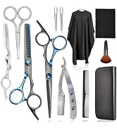 Haircut Scissors Thinning Shears for Hair Cutting, Fcysy Professional Barber Scissors Kit Hair Sc...