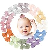 24PCS 2inch Hair Clips, Oaoleer Girls' Fully Lined Tiny Bows Alligator Clips for Infants Toddlers...