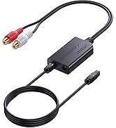 AUTOUTLET 192kHz Optical to RCA Converter DAC Digital to Analog Audio Converter Spdif/Optical/Tos...