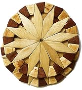 ECOSALL Natural Wood Trivets for Hot Dishes, Table and Kitchen Counter Set of 2 – Sturdy and Dura...
