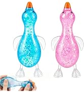 2 Pcs Goose Squishy, Cute Duck Glitter Squishy Sugar Stress Ball, Slow Rising Stress Balls for Ad...