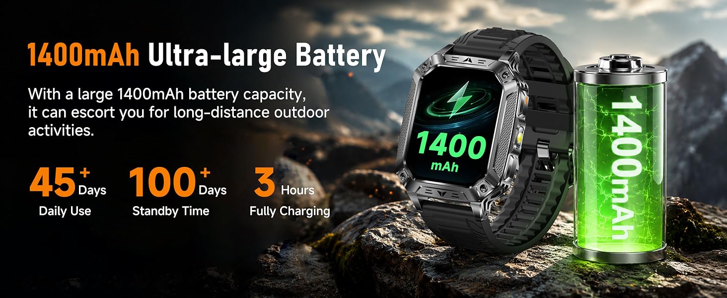 1400mAh Ultra-large Battery