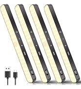 Ferswe Closet Lights Rechargeable, Battery Level Display, Dimmable Battery Powered Lights, 3000K ...