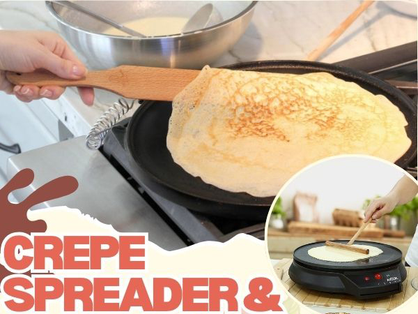 Crepe Spreader and Spatula Kit Set of 2 Crepe Tools