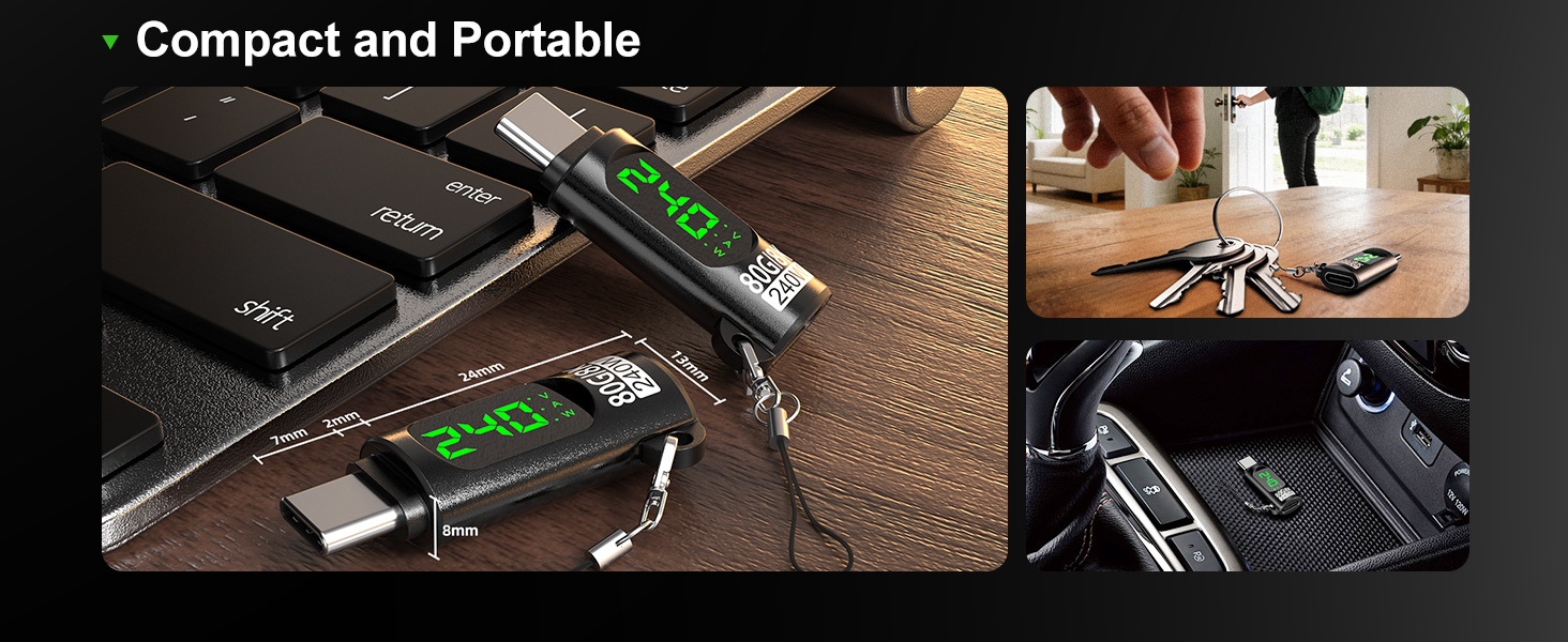 type-c current voltage capacity phone usb tester