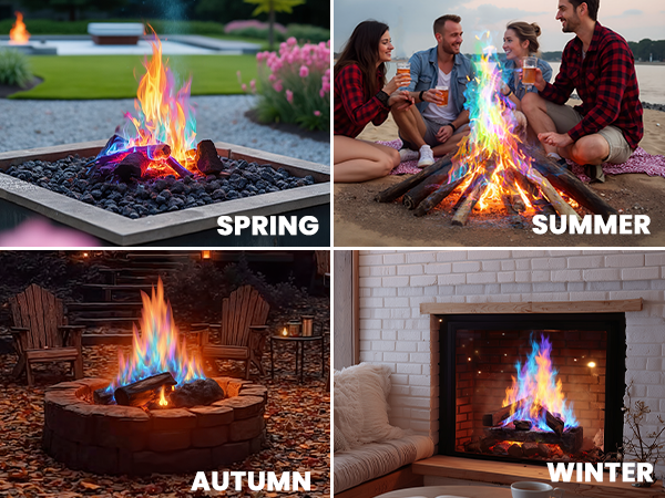 magical flames color fire packets