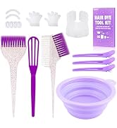 YOOVR 19PCS Hair Bleach Dye Kit with Hair Dye Brush and Bowl Whisk Hair Clips Protective Gear Set...
