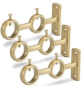 Goowin Curtain Rod Bracket, 3pcs Curtain Rod Holders, Durable Curtain Brackets for Curtain Rod, D...
