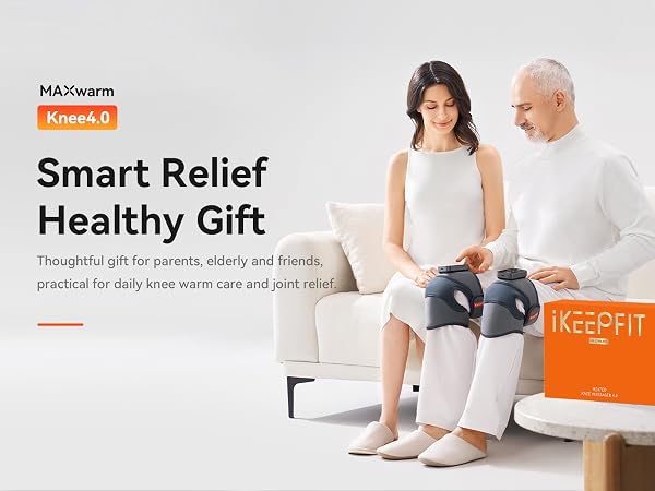 IKEEPFIT Cordless Knee Massager with Heat Vibration