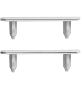 2Pcs White Dollhouse Wall Shelf, Kitchen Scene Dollhouse Decor Accessories, 1:12 Scale Miniature ...