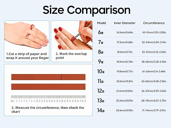 Unsure about your ring size? Check the size chart to choose the right size for your finger