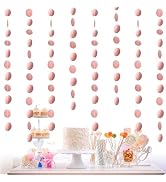 MIAHART 52 Feet Colorful Glitter Circle Dots Garland 4 Pcs Decorations Party Garland Hanging Bann...