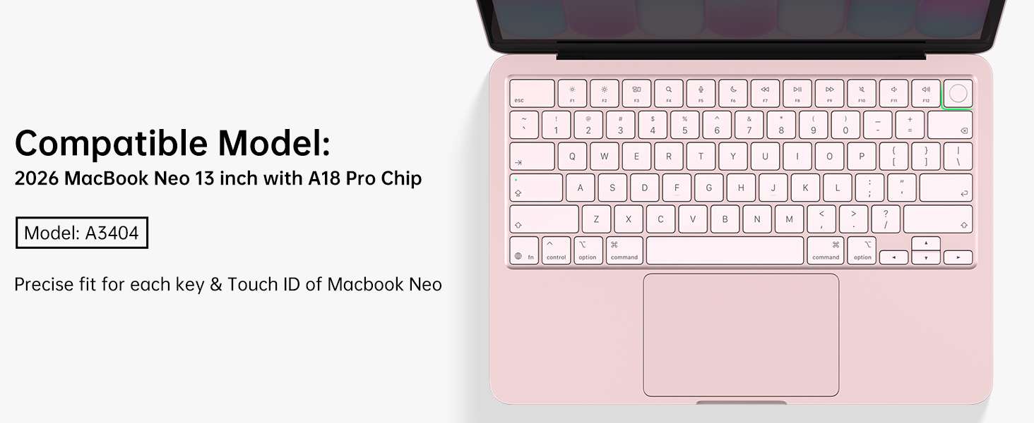 Glow in The Dark Keyboard Cover for MacBook Neo 13 Inch A18 Pro 2026