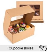 HANSGO 6 PCS Cupcake Boxes, 9.5x6.3x3.5 Inch Cupcake Containers Brown Pastry Boxes with Inserts 6...