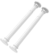 XIQIYY 2Pack Spring Tension Rods 16 to 26 Inch Adjustable Short Shower Curtain Rods No Drilling f...