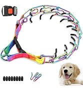 Supet Dog Prong Collar, Adjustable Dog Training Collar with Quick Release Buckle for Small Medium...