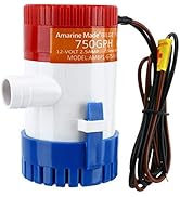 Amarine Made Bilge Pump, 12v Submersible Water Pump - 750gph for Ponds, Pools, Fishing Boats, RV ...