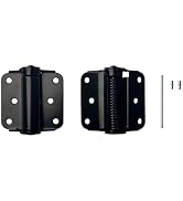 QCAA Heavy Duty Adjustable Spring Hinge, Thicker, 3", Black,Made in Taiwan, 2 Pack