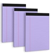Purple Legal Pad 8.5 x 11 Wide Ruled Note Pads, 3 Pack Notepads 8.5 x 11 Lined Paper Wide Ruled W...