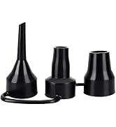 Tnyvm Black Air Pump Replacement Nozzles, Plastic Pump Nozzles, 3 Sizes Inflatable Pump Nozzles H...