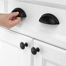 Flat Matte Black Cabinet Handle Pull