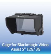 Nitze Cage Kit for Blackmagic Video Assist 5" 12G / 3G, with Sunhood, HDMI and USB-C Cable Clamps...
