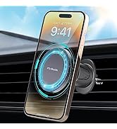 PTz Worlds Magnetic Phone Holder for Car - Metal Hook, Compatible with iPhone, Easy Installation,...