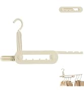 YORJLBK Folding Clothes Drying Rack - Portable Collapsible with Hook - Travel Essentials for Crui...