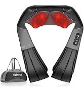 Nekteck Heated Shiatsu Neck Massager with Bag for Pain Relief, NOT Cordless | 2026 Upgraded 3D Ba...